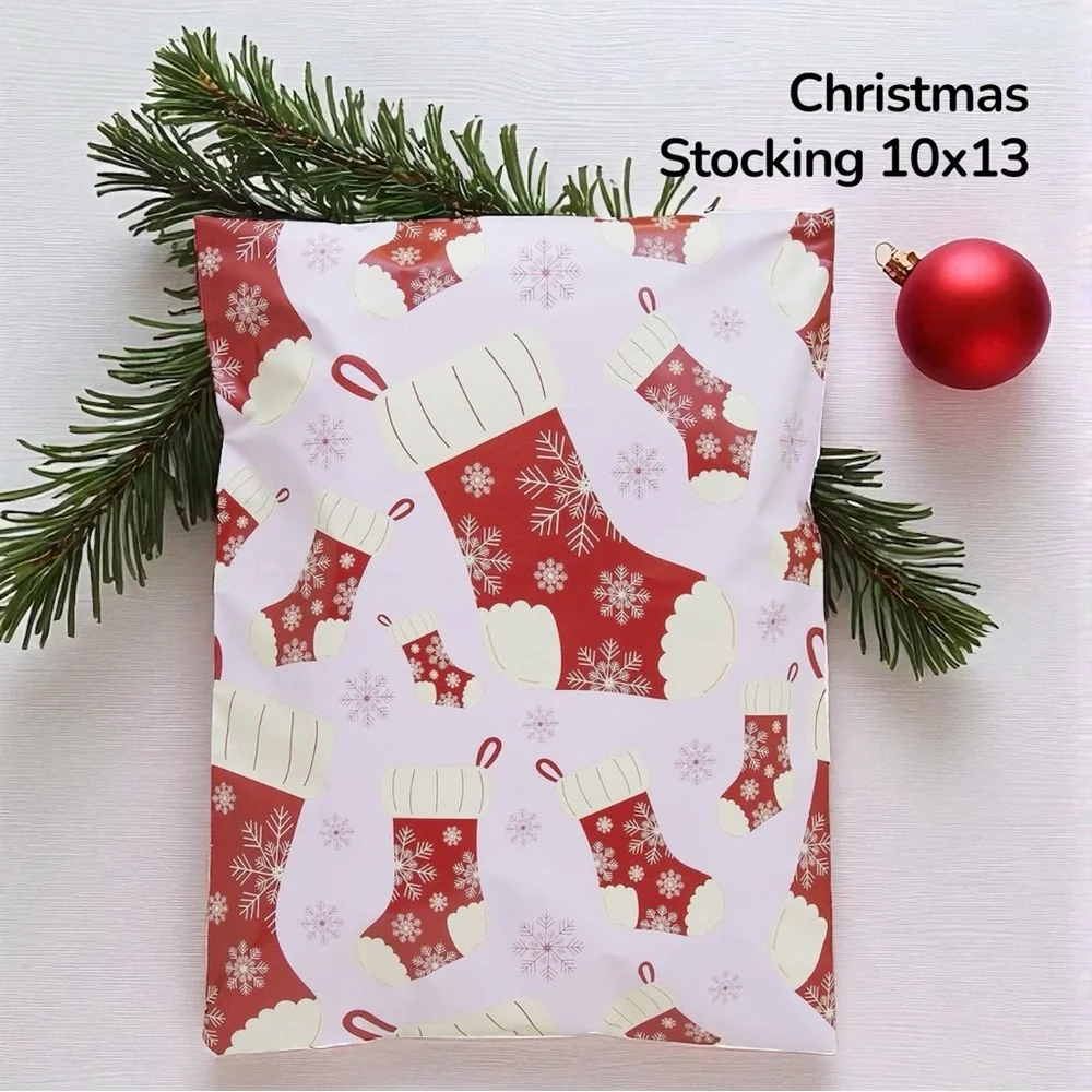 Christmas Stocking’s Poly Mailers 10x13 Pack of 25